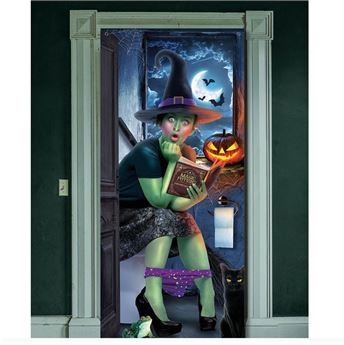 Imagen de Cortina Puerta Bruja Halloween Tela (180cm x 80cm)