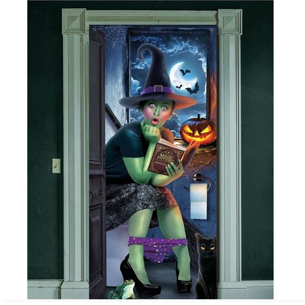 Imagens de Cortina Puerta Bruja Halloween Tela (180cm x 80cm)