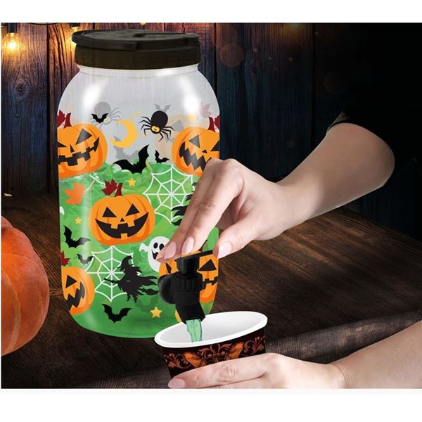 Imagen de Dispensador Bebidas Calabazas Halloween (22x18x27cm)