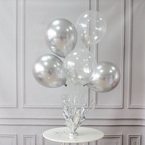 Imagen de Centro de Mesa Plata para Globos (72cm)