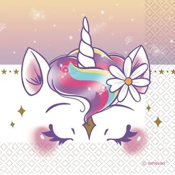 Imagen de Servilletas Unicornio Sueños papel 33cm (16 unidades)