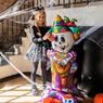 Imagen de Globo Esqueleto Mexicano Halloween con base sin helio (122cm)