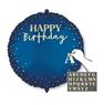 Imagens de Globo Personalizable Happy Birthday Elegante Azul y dorado (46cm)