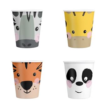 Imagens de Vasos de Animales cartón 220ml (4 unidades)