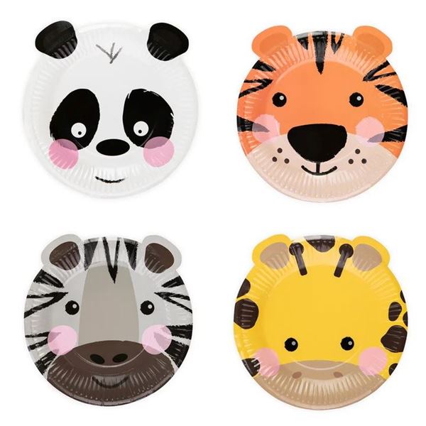 Imagens de Platos de papel Animales 18cm (4uds)