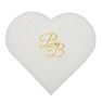 Picture of Servilletas Forma corazón "BB" blancas papel 25cm (10 uds)