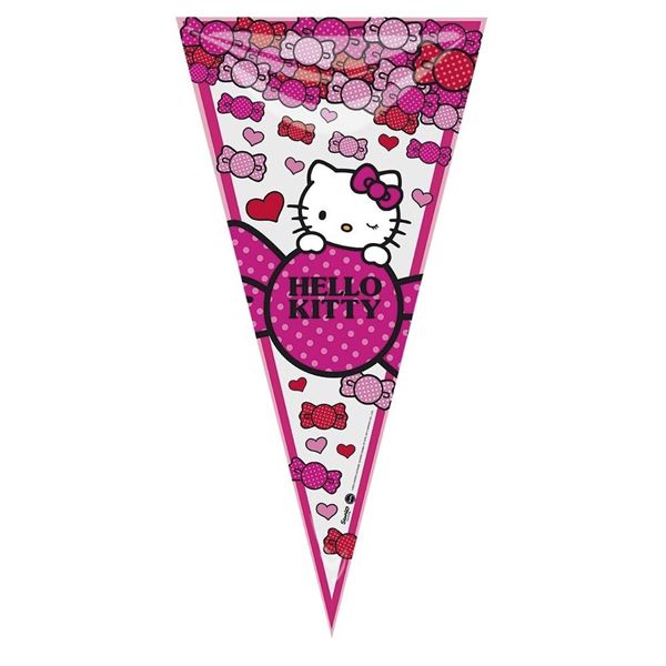 Imagen de Bolsas Cono Chuches de Hello Kitty (10 unidades)