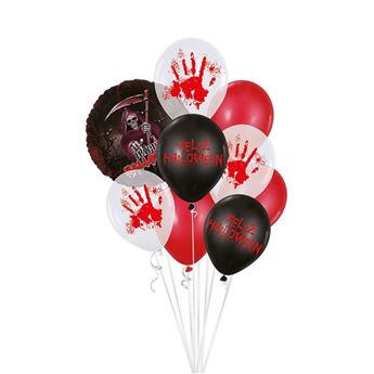 Imagen de Globos Feliz Halloween Manos Sangrientas (9 unidades)