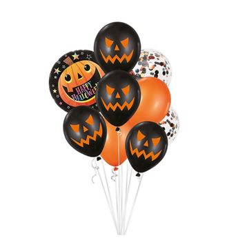 Imagens de Globos de Halloween Calabaza Jack-O'-Lantern (9uds)