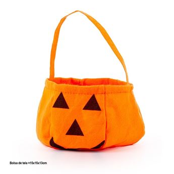 Imagen de Bolsa tela para Halloween Calabaza