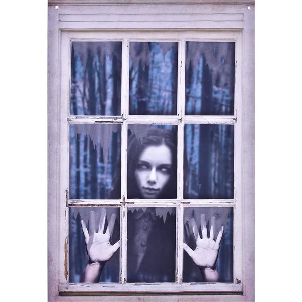 Picture of Decorado Ventana chica fantasma Tela (120cm x 80cm)