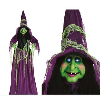 Picture of Figura Pie Bruja Morada y Verde con Luz y Sonido (190cm)