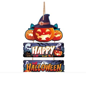 Picture of Cartel Happy Halloween Madera (36x23cm)