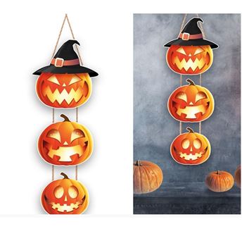 Picture of Cartel Calabazas Bruja Halloween Madera (64cm)