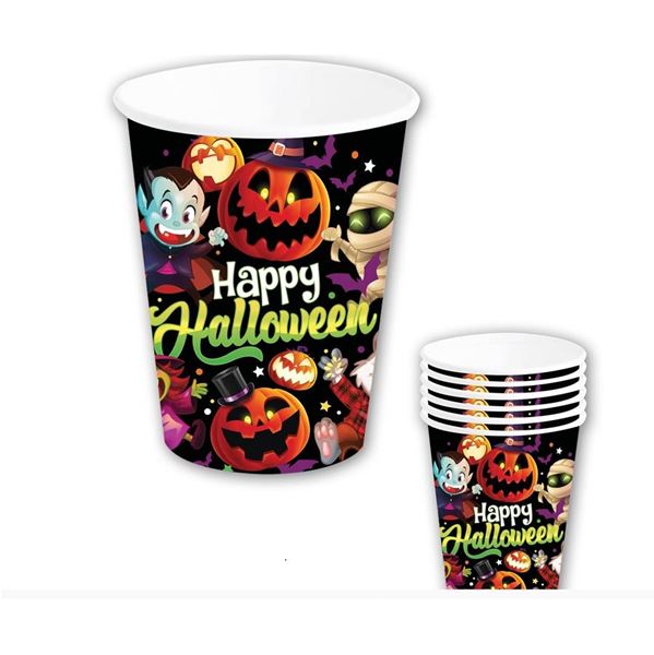 Picture of Vasos Calabazas y Monstruos Halloween Infantil cartón (6 unidades)