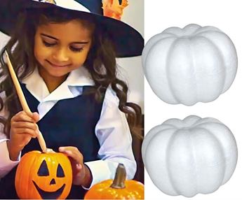 Imagen de Calabazas Blancas para Decorar 10cm (2 unidades)