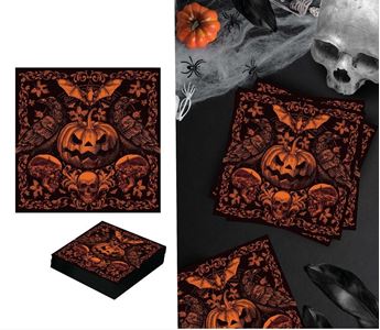 Picture of Servilletas Calabaza Gótica Halloween papel 33cm (20 unidades)