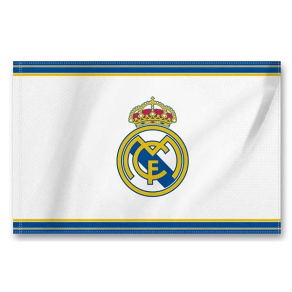 Imagen de Bandera Tela Fútbol Real Madrid Photocall 75cm x 50cm 