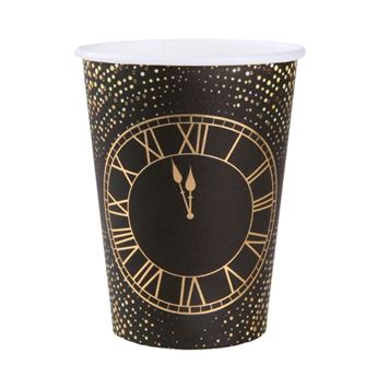 Picture of Vasos Happy New Year Reloj cartón (10 unidades)