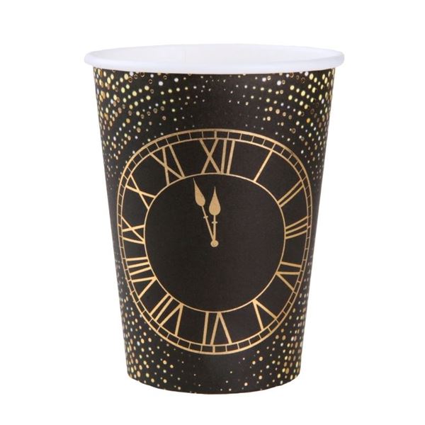 Imagens de Vasos Happy New Year Reloj cartón (10uds)