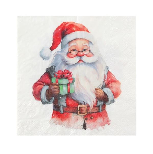 Imagen de Servilletas Santa Claus Elegante papel 33cm (20 unidades)