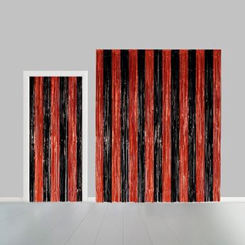 Imagen de Cortina Halloween Roja y Negra (100x240cm)