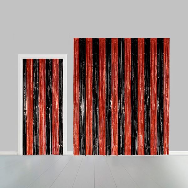 Imagens de Cortina Halloween Roja y Negra (100x240cm)