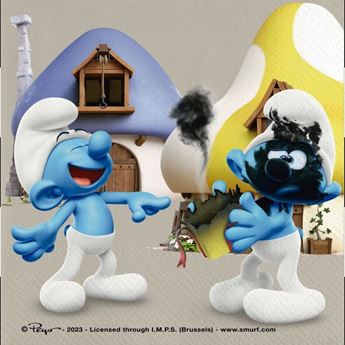 Picture of Servilletas Los Pitufos The Smurfs papel 33cm (20 unidades)