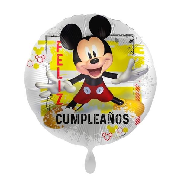 Imagen de Globo Mickey Mouse Cumpleaños Foil (43cm)