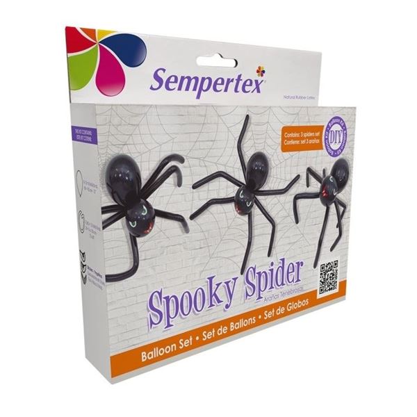 Imagen de Decorado Kit Arañas Halloween Sempertex