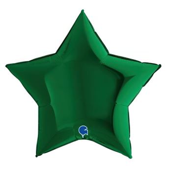 Imagen de Globo Estrella Jumbo Verde Oscuro 86cm x 81cm (5uds)