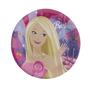 Imagen de Platos Barbie Fashion Mattel cartón 23cm (8uds)