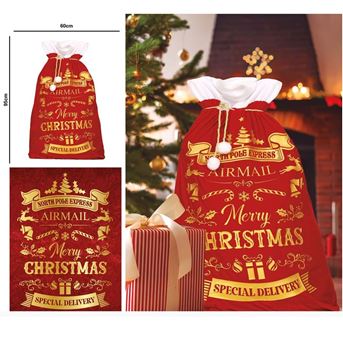 Picture of Saco Santa Claus Christmas XXL tela (95cm)