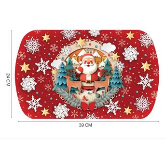 Imagen de Bandeja Navideña Santa Claus Plástico Reutilizable 39cm x 24cm