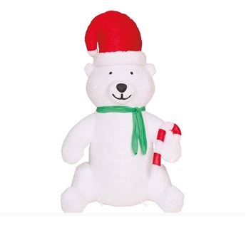 Picture of Hinchable Oso Polar Navidad Sentado con Luz 180 cm