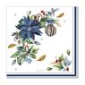 Imagen de Servilletas Flores de Pascua Azul Navidad papel 33cm (16 unidades)