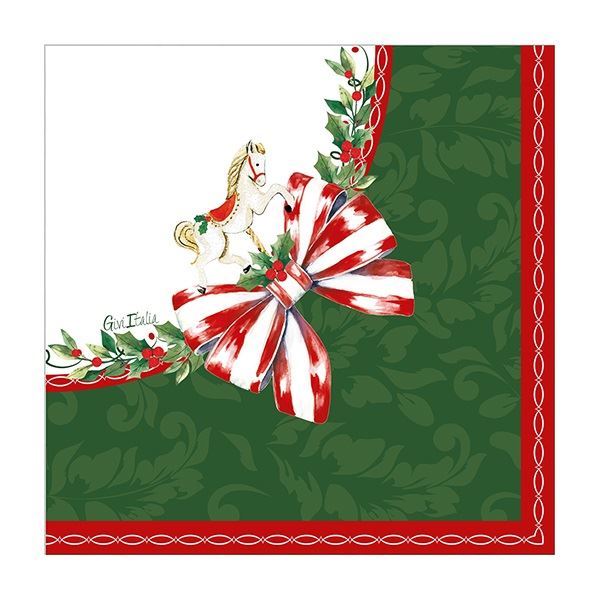 Imagen de Servilletas Santa Carrusel Navidad papel 33cm (16 unidades)