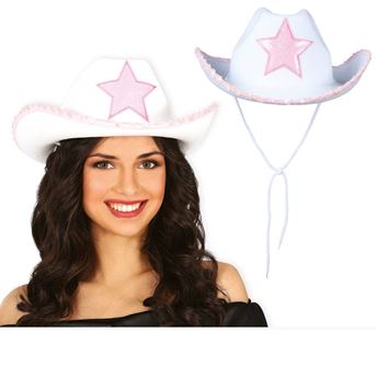 Picture of Sombrero de Vaquero Oeste Blanco Estrella