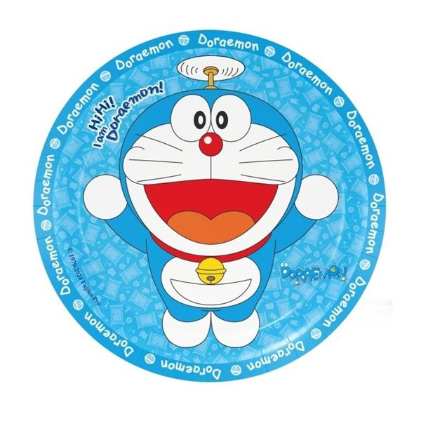 Imagen de Platos Doraemon cartón 18 cm (8 unidades)