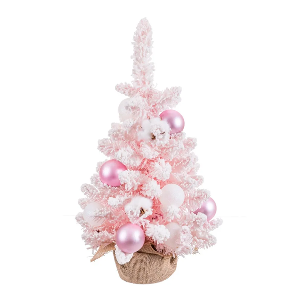 Imagens de Árbol de Navidad Rosa Nevado (60cm)