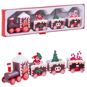 Picture of Decorado Tren de Jengibre Navidad Madera 20cm x 4.5cm x 2.5cm