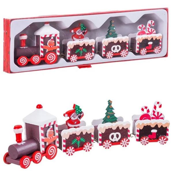 Imagen de Decorado Tren de Jengibre Navidad Madera 20cm x 4.5cm x 2.5cm