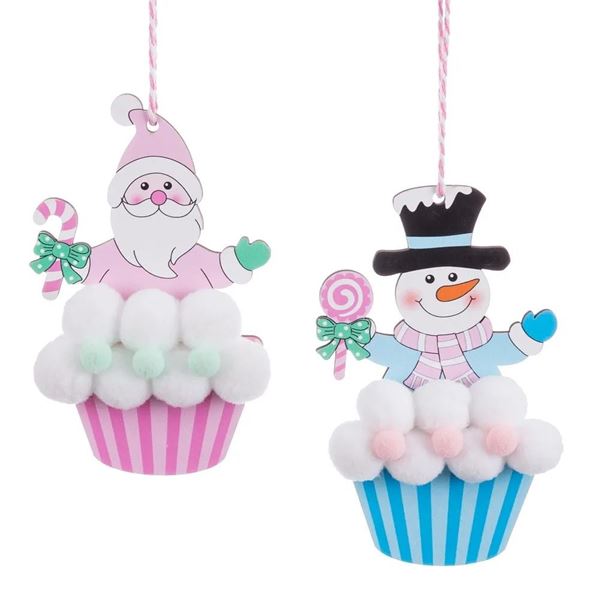 Imagen de Colgantes Navideños Cupcake Madera (12cm x 8cm x 2.5cm)