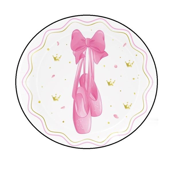 Picture of Platos Ballet Cumple cartón 18cm (8 uds)