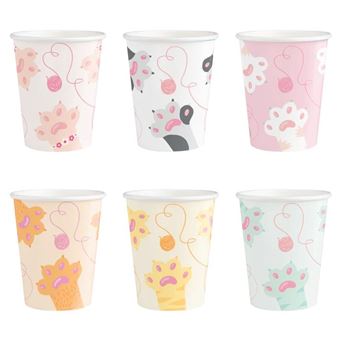 Imagens de Vasos Gatos Mix cartón 220ml (6 unidades)