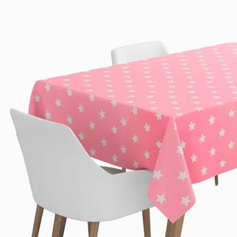 Imagen de Mantel Rollo Rosa Baby Estrellas papel (1.2m x 5m)