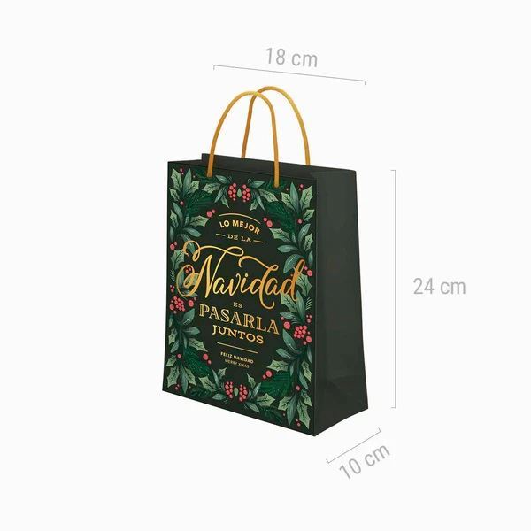 Imagen de Bolsa Regalo Navidad Verde (24cm)