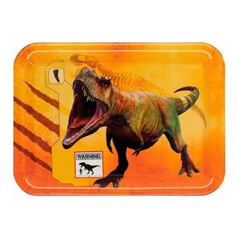 Imagens de Bandeja Dinosaurio T-Rex Plástico Duro Reutilizable (35x25cm)