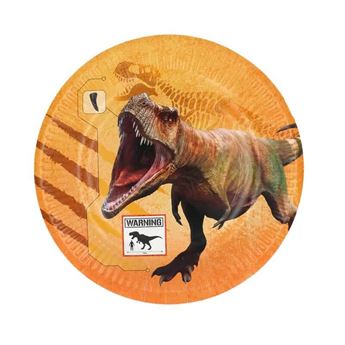 Imagen de Platos Dinosaurio T-Rex cartón 23cm (8 unidades)