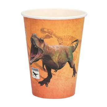 Imagen de Vasos Dinosaurio T-Rex cartón 210ml (8 unidades)